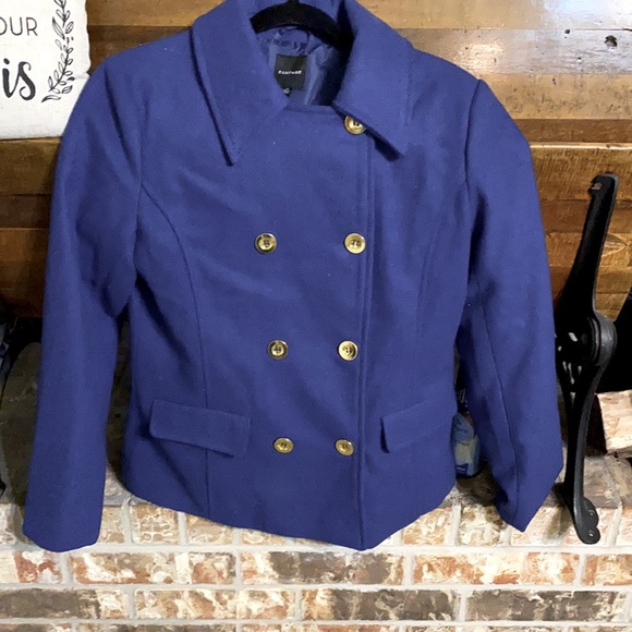 Royal Blue Double Breasted Jacket / Coat. - Picture 1 of 2